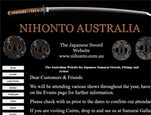 Tablet Screenshot of nihonto.com.au